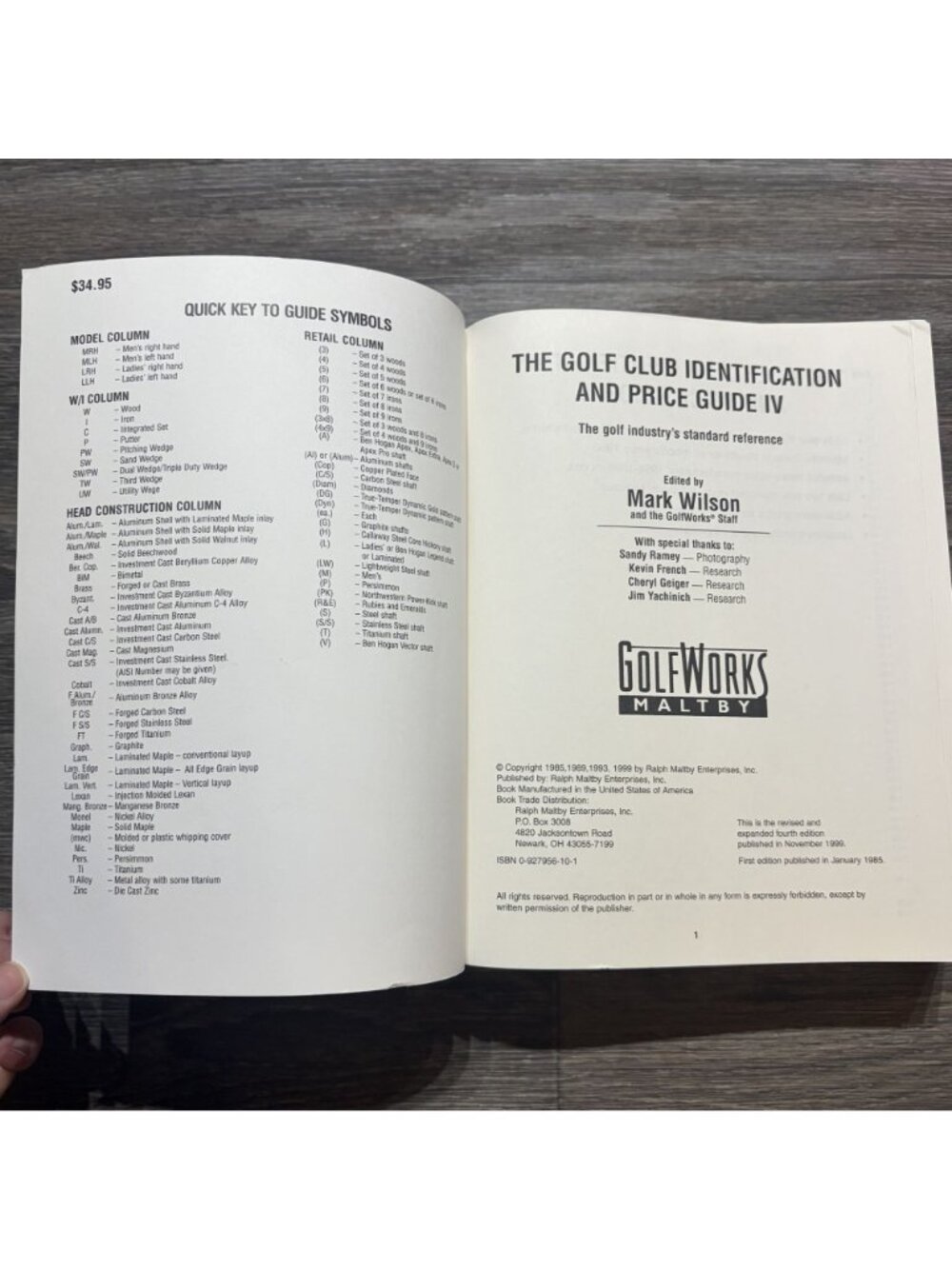 Golf Club Identification Price Guide IV 1950-1998 GolfWorks Maltby 4th Edition - Picture 3 of 7